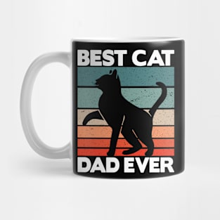 Best Cat Dad Ever Retro Vintage Daddy Gift Cats Mug